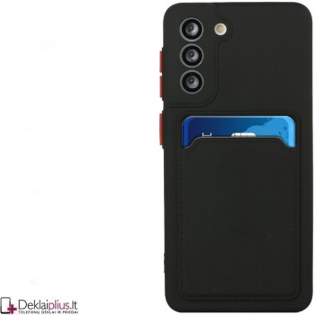 Guminis dėklas su kišenėle - juodas (Samsung A55 5G) Guminis dėklas su kišenėle - juodas (Samsung A55 5G)